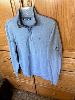 Travis Mathew Grey 1/4 Zip Pullover